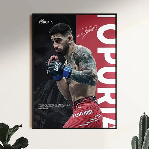 Cuadro De Ilia Topuria UFC III Peleador MMA + Marco