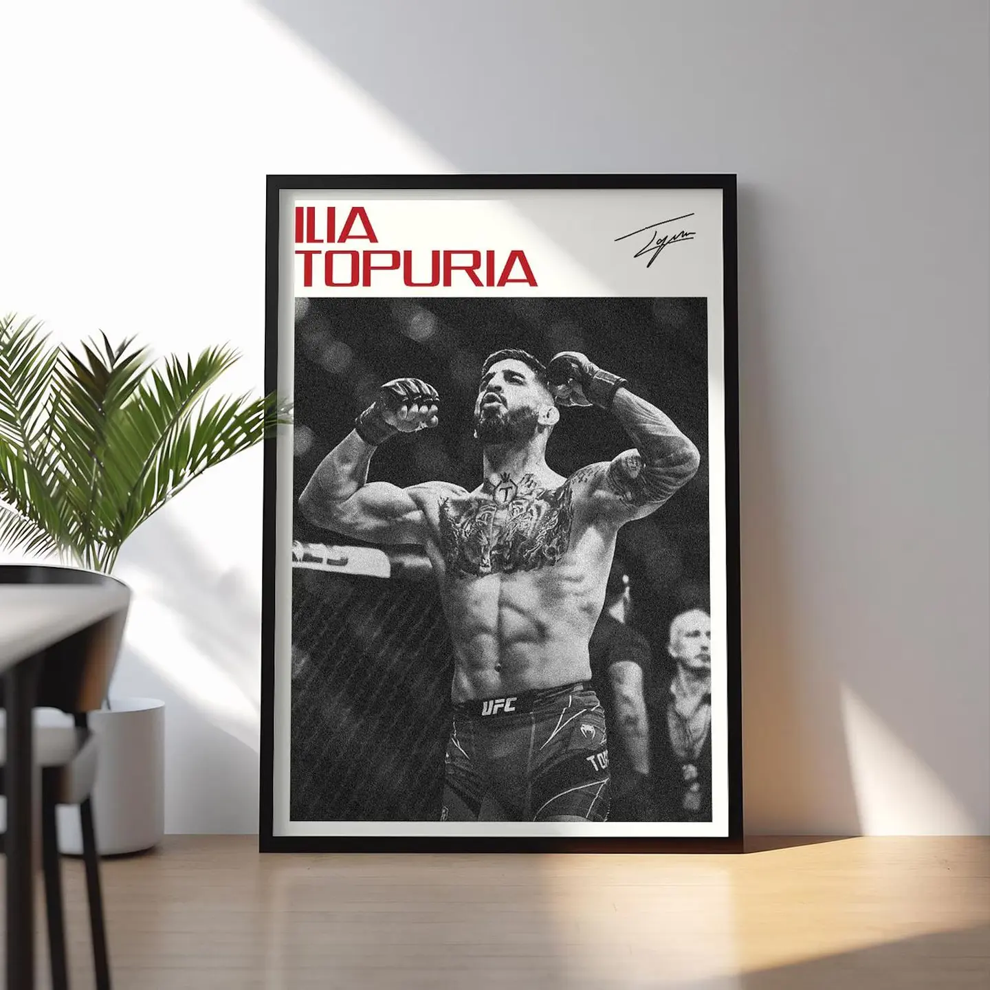 Cuadro De Ilia Topuria UFC V Peleador MMA + Marco 1