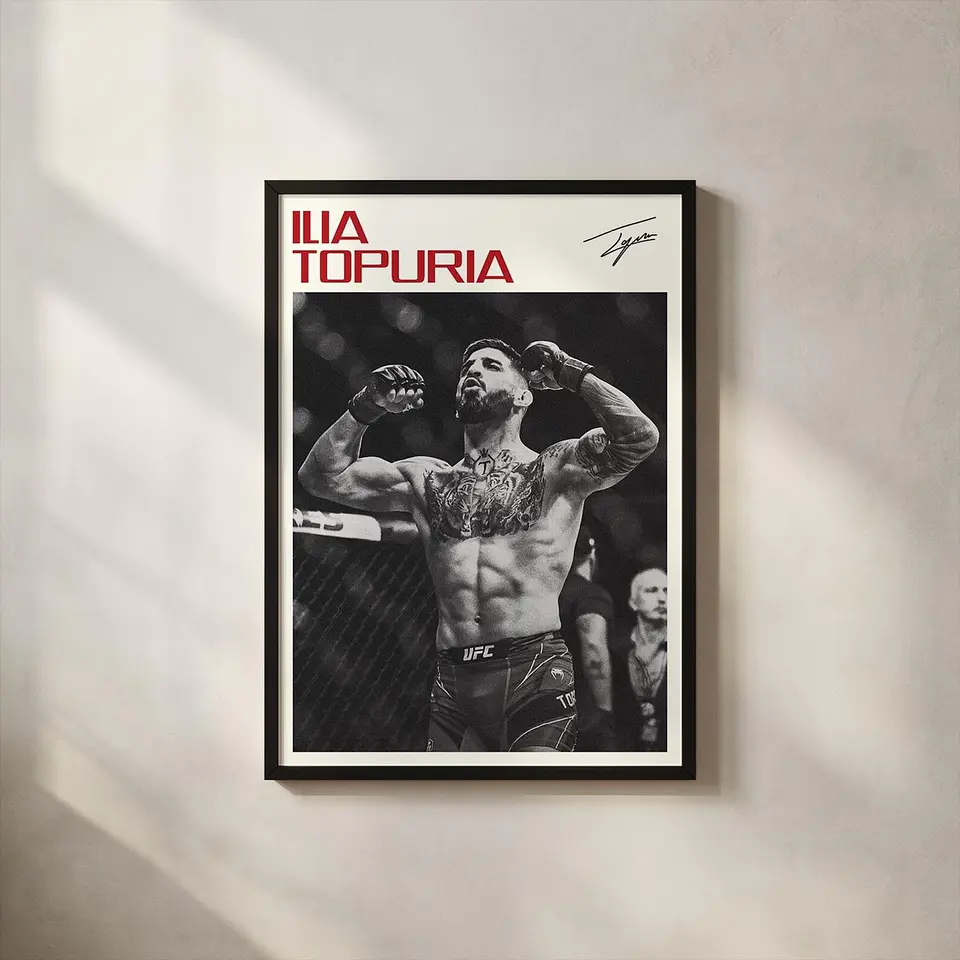 Cuadro De Ilia Topuria UFC V Peleador MMA + Marco 2