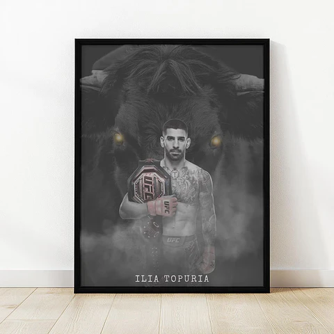 Cuadro de Ilia Topuria UFC VI Peleador MMA + Marco