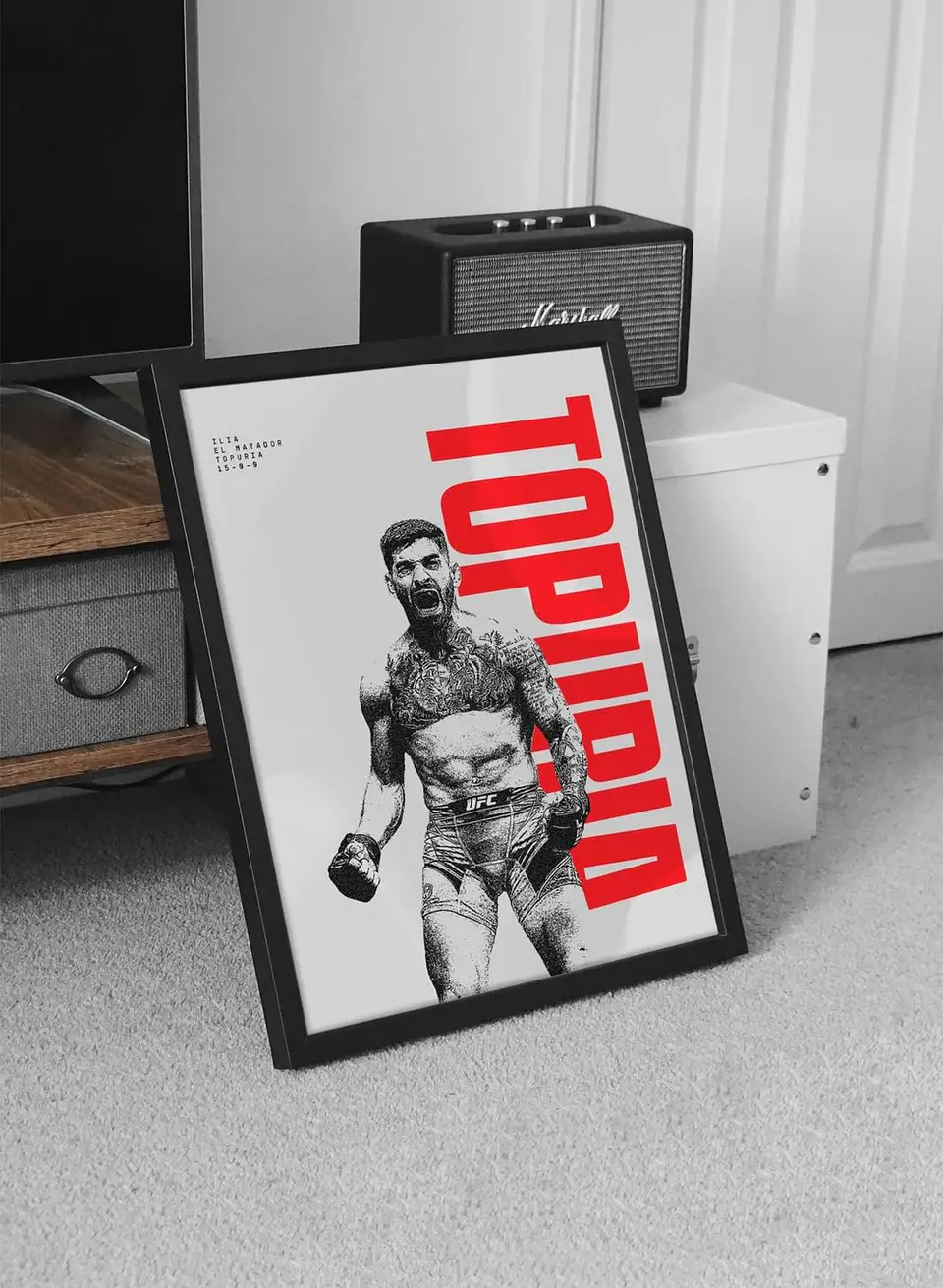 Cuadro de Ilia Topuria UFC XI Peleador MMA + Marco 1