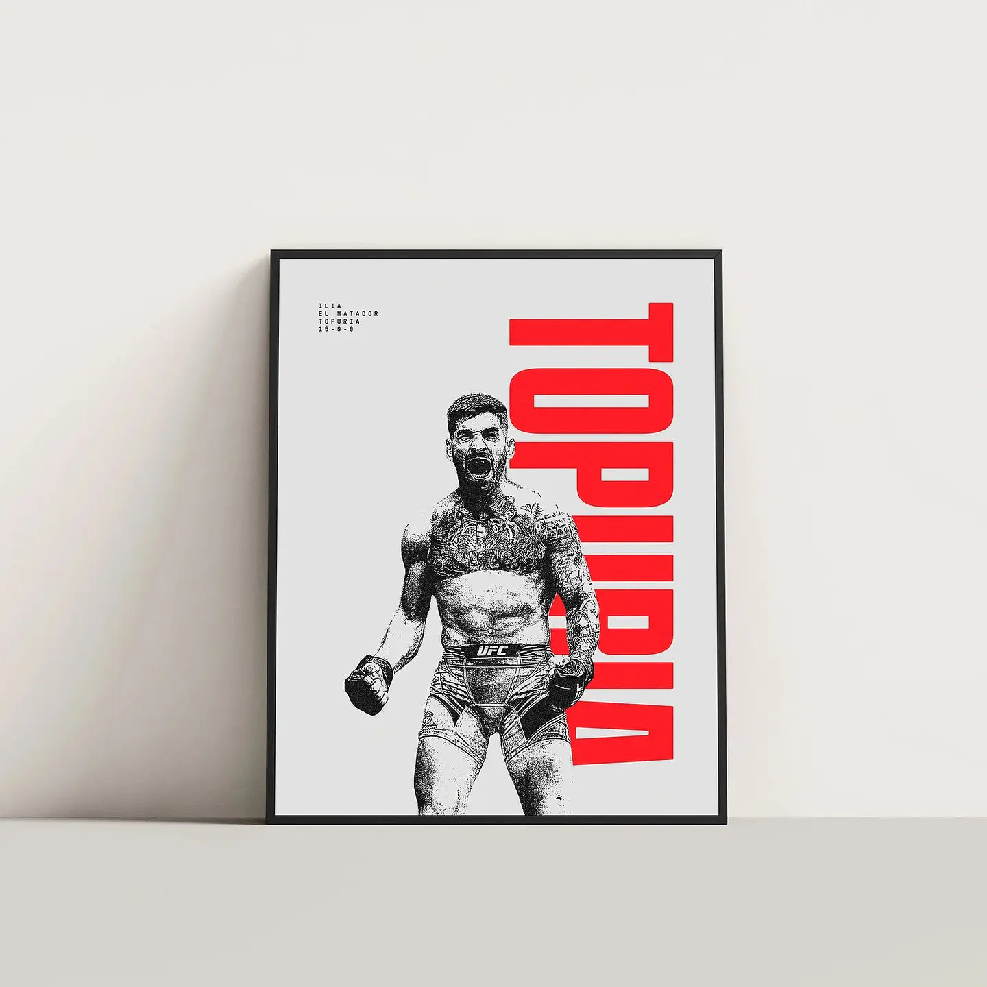 Cuadro de Ilia Topuria UFC XI Peleador MMA + Marco 4