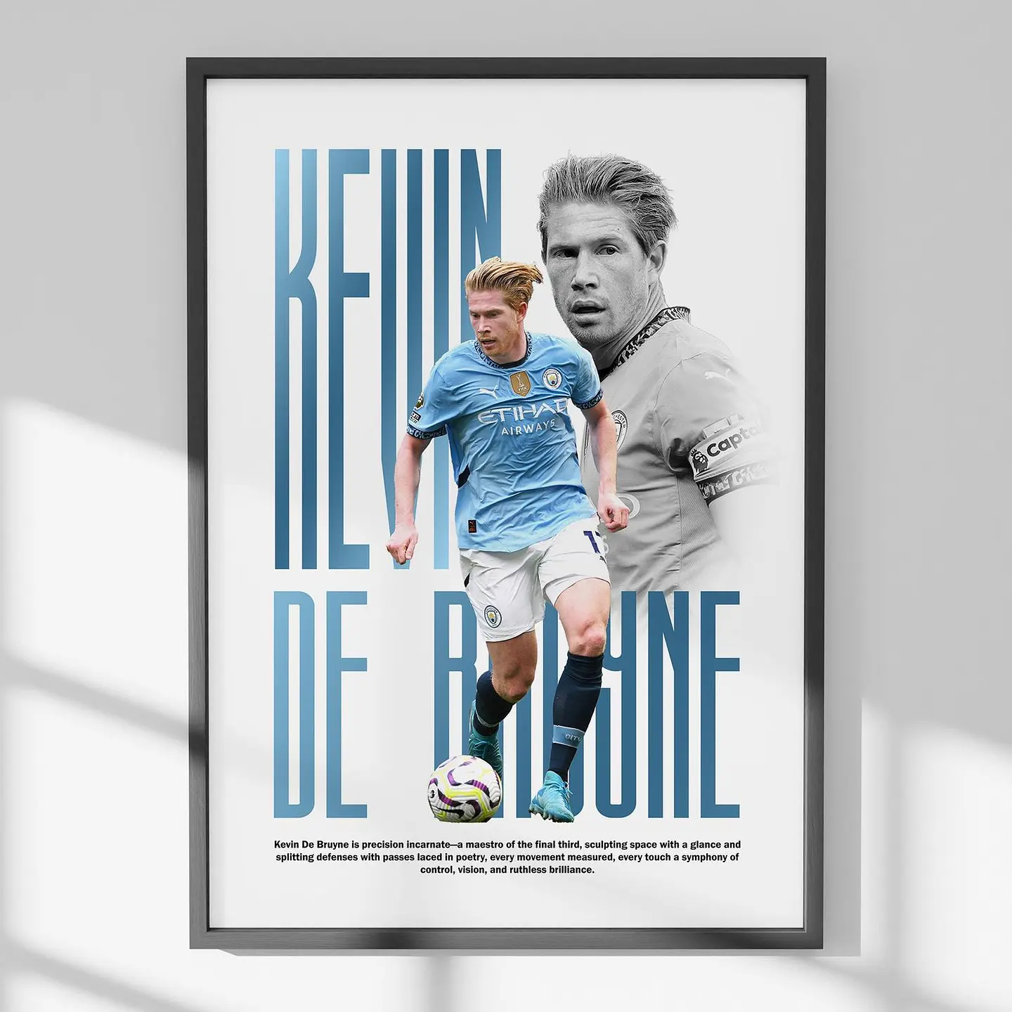 Cuadro De Kevin De Bruyne Futbol + Marco 1
