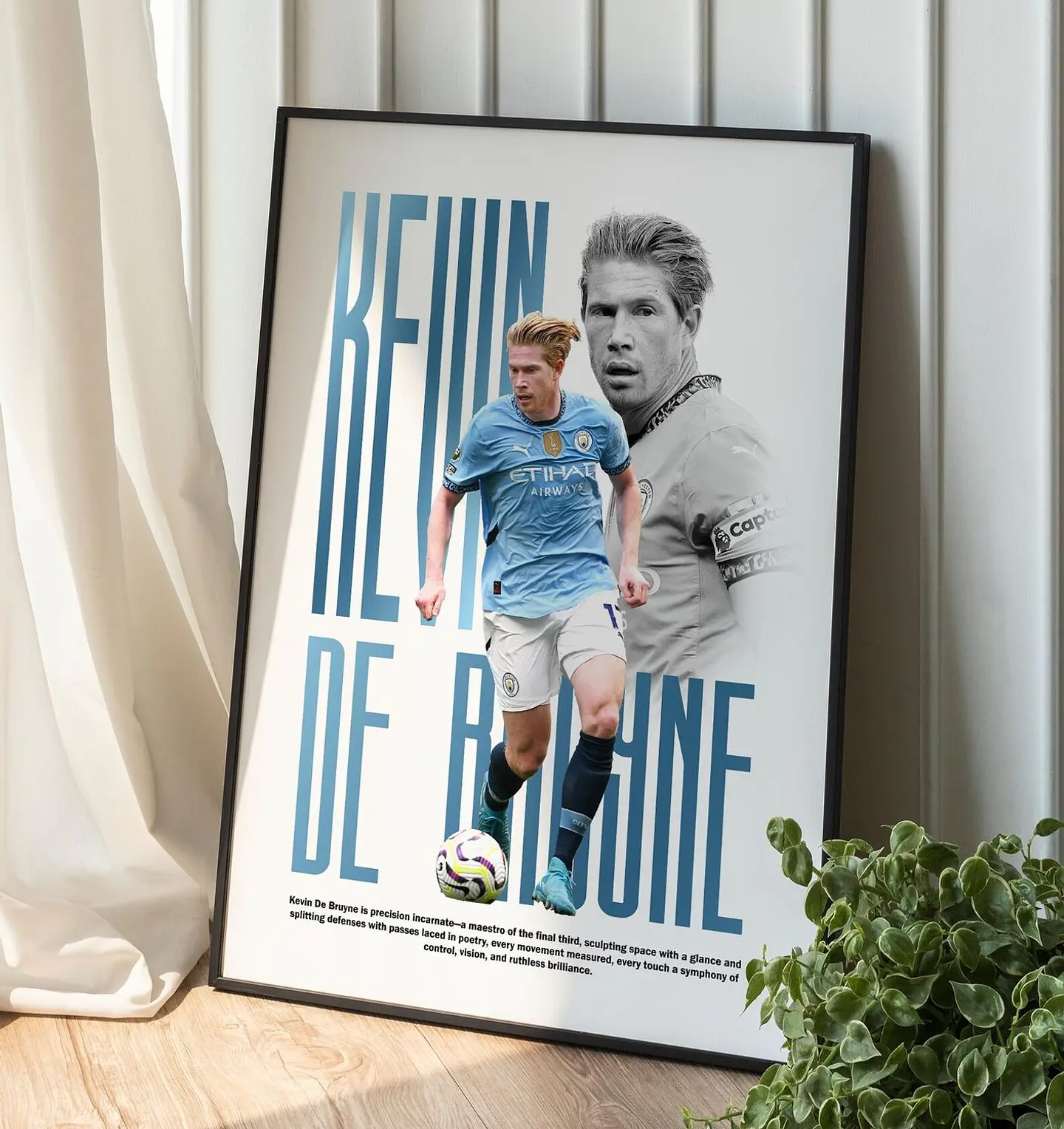 Cuadro De Kevin De Bruyne Futbol + Marco 2