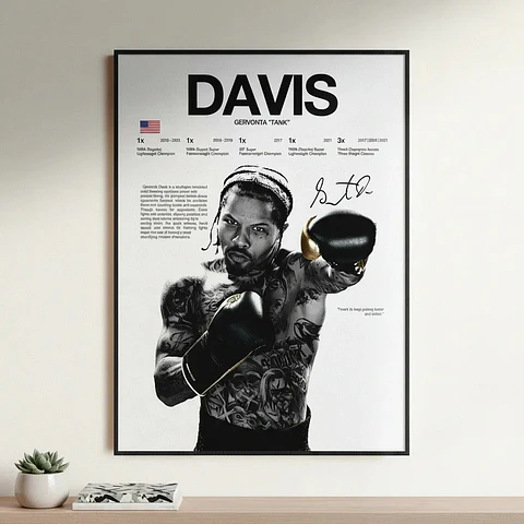 Cuadro Cuadros Leyendas Boxeo Gervonta Davis Boxeador + Marco