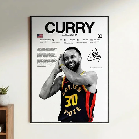Cuadros BASKET Stephen Curry NBA + Marco