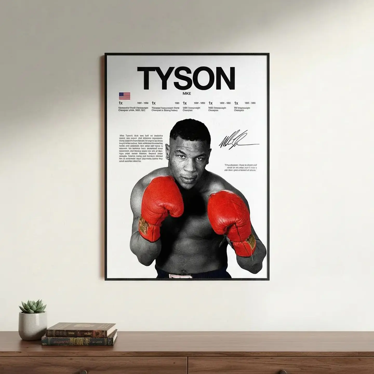 Cuadros Leyendas Boxeo Mike Tyson Boxeador + Cuadro 1
