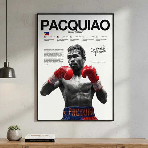 Cuadros Leyendas Boxeo Manny Pacquiao Boxeador + Cuadro