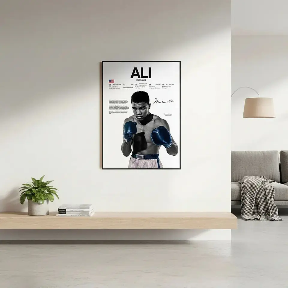 Cuadros Leyendas Boxeo Muhammad Ali Boxeador + Marco 2