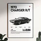 Cuadro Auto Dodge Charger R/t De 1970 + Marco - Miniatura 1