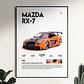 Cuadro Auto Mazda Rx-7 De Han + Marco - Miniatura 1