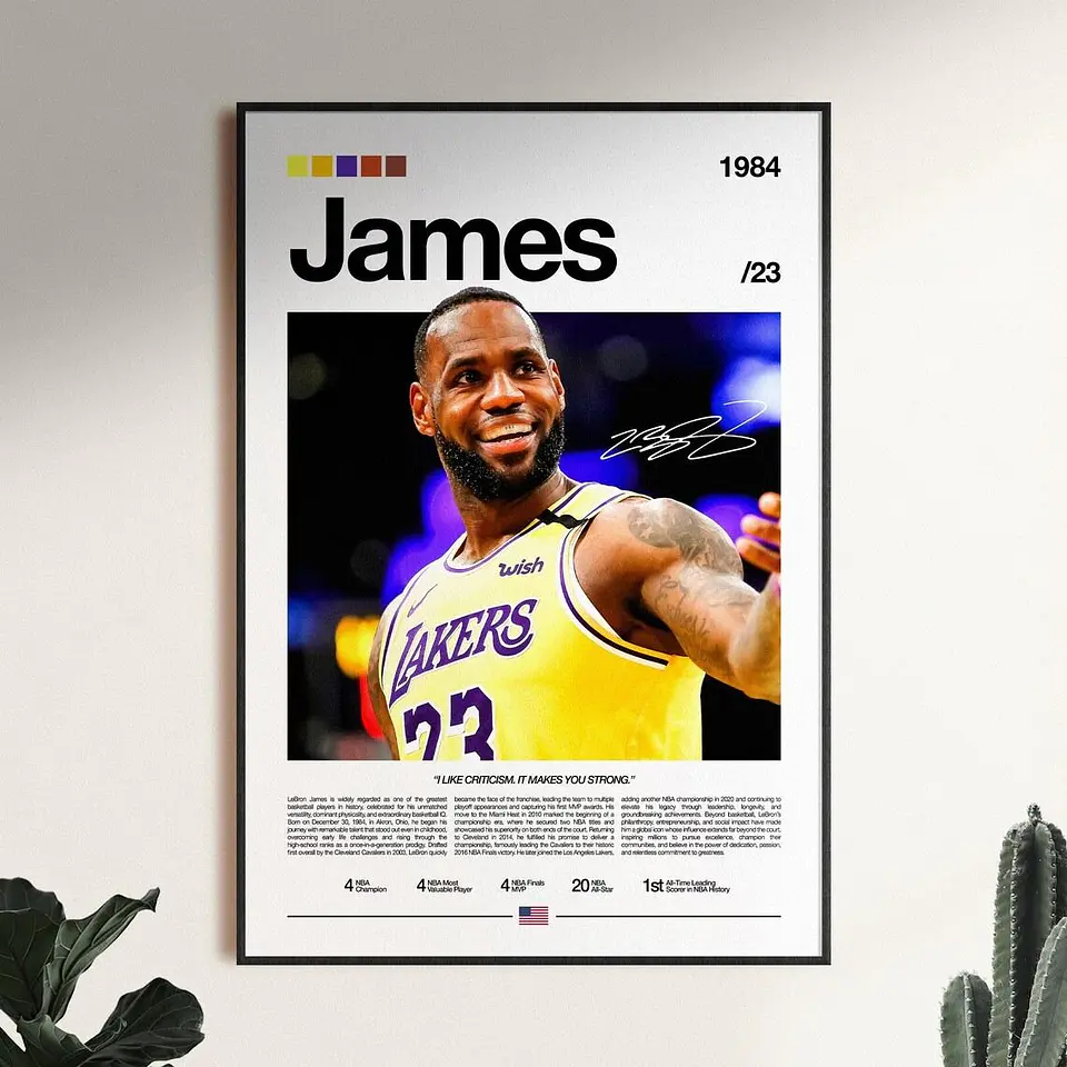 Cuadros De Lebron James Básquetbol Leyendas Baloncesto Nba 1