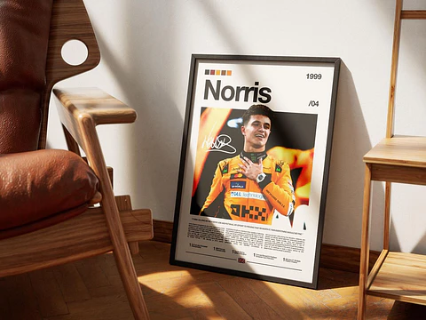 Cuadro campeon Mclaren f1 Lando Norris 4 Formula 1 + Marco