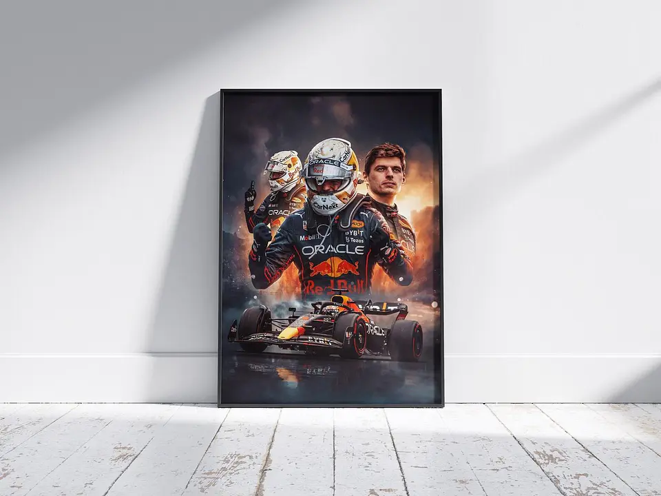 Cuadro De Max Verstappen I Red Bull F1 2026 + Marco 1