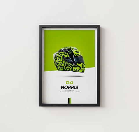 Casco de Lando Norris  Edición Especial + Marco