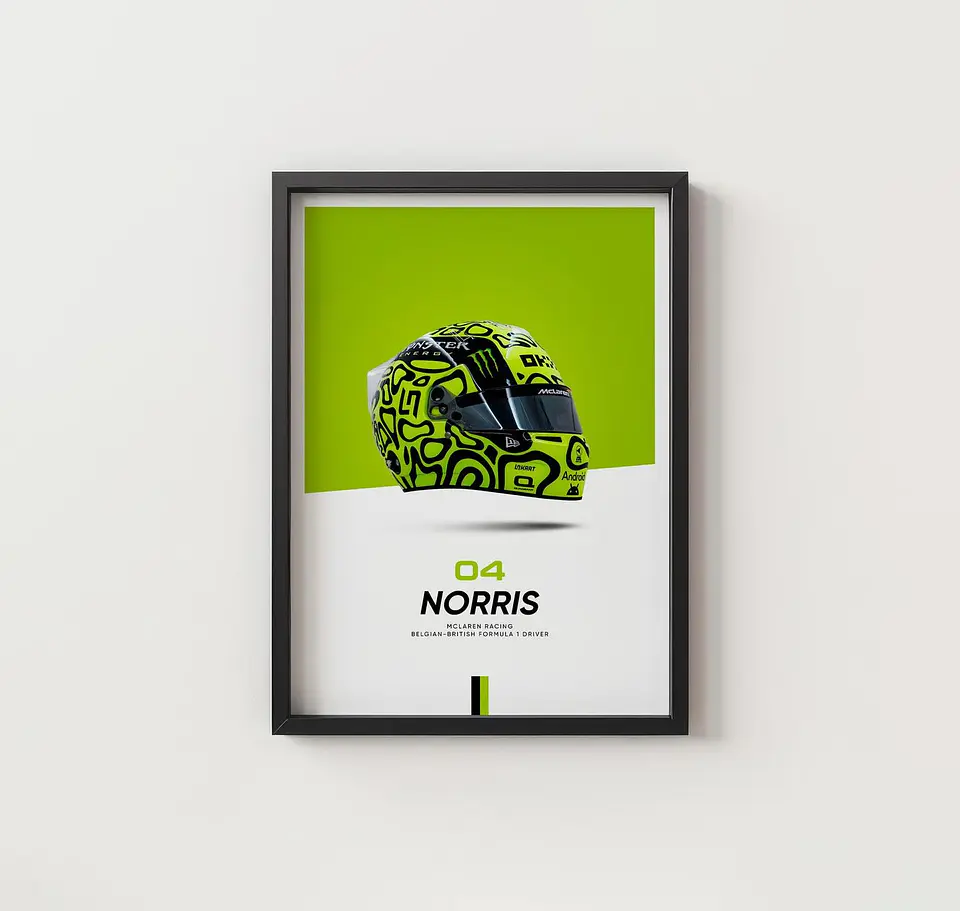 Casco de Lando Norris  Edición Especial + Marco 1
