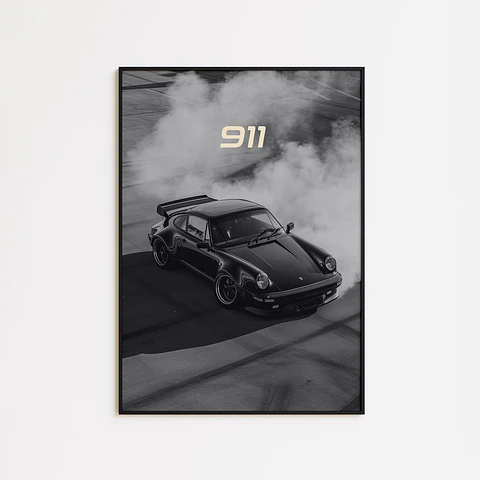 Cuadro Auto Porsche 911 Drift + Marco