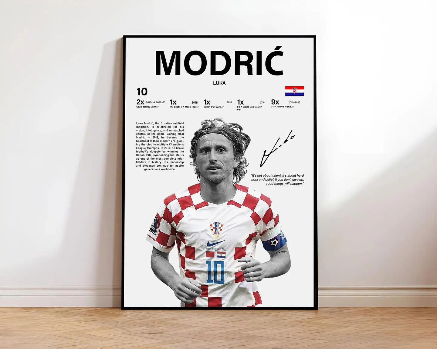 Cuadro De Luka Modrić Futbol + Marco 1