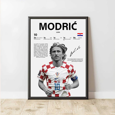 Cuadro De Luka Modrić Futbol + Marco
