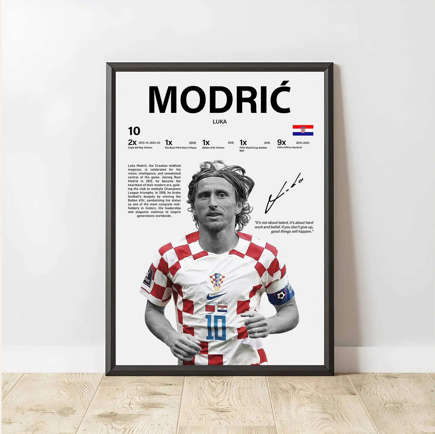 Cuadro De Luka Modrić Futbol + Marco 2