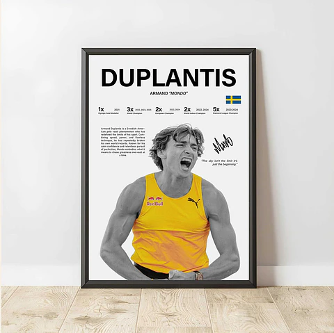 Cuadro Armand Duplantis atleta atletismo + Marco