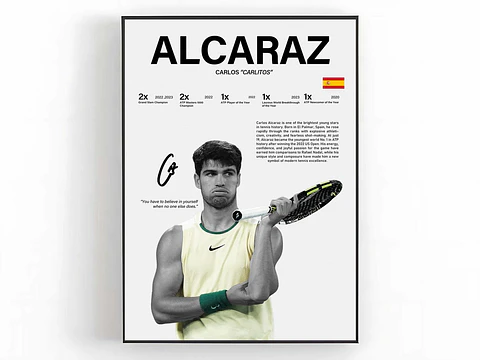 Cuadros Tenis Carlos Alcaraz Tenista + Marco