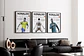 Set de 3 Cuadros de Cristiano Ronaldo CR7 Futbol + Marco - Miniatura 1