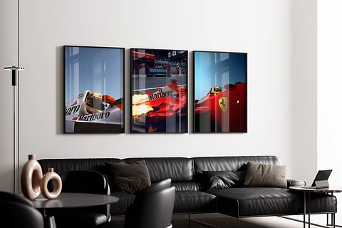 Cuadros De Formula 1 Vintage Ferrari, Mclaren Y Senna