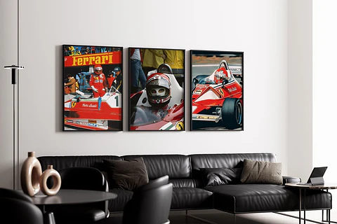 Cuadros De Formula 1 Niki Lauda Vintage De F1 Especial