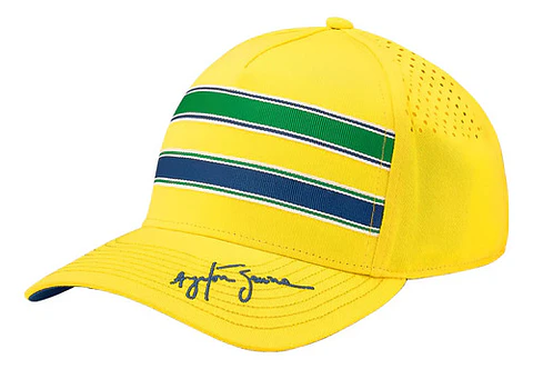 Jockey Ayrton Senna Gorra Curva Amarillo Gorro Oficial