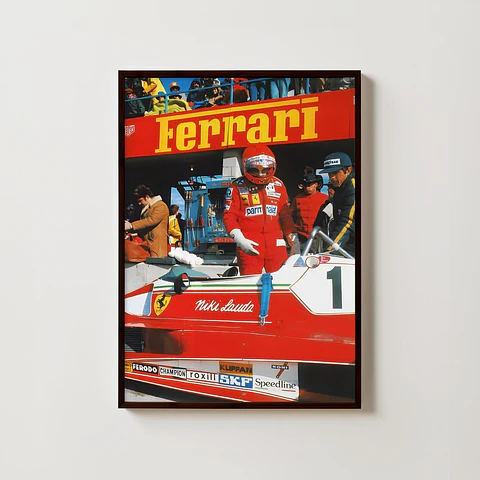 Cuadros Niki Lauda Scuderia Ferrari Formula 1 Vintage De F1