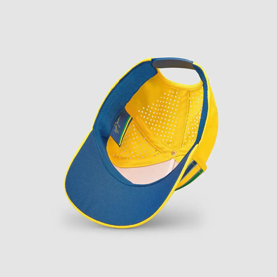 Jockey Ayrton Senna Gorra Curva Amarillo Gorro Oficial 3