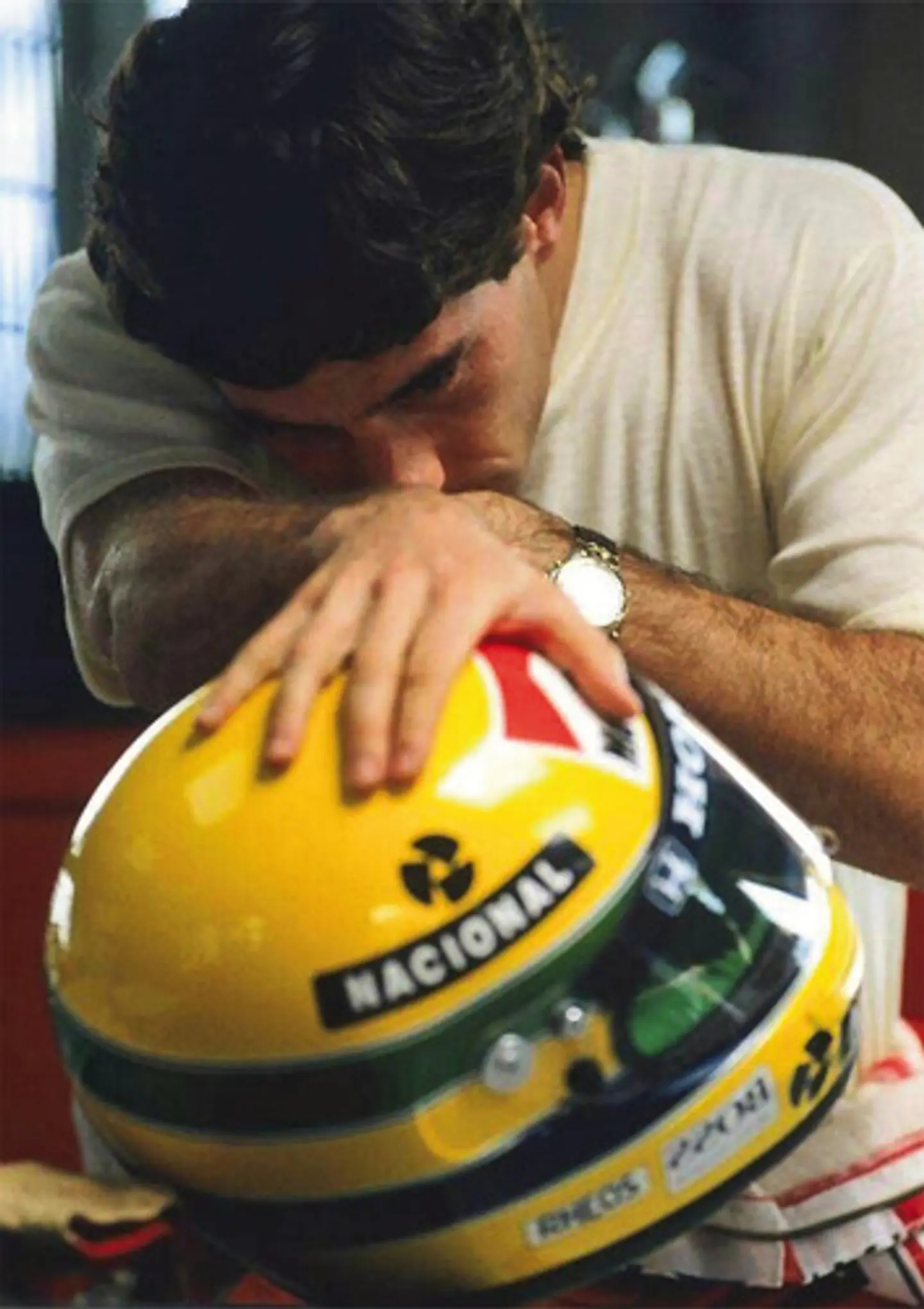 Jockey Ayrton Senna Gorra Curva Amarillo Gorro Oficial 4