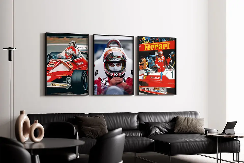 Cuadros Niki Lauda Scuderia Ferrari Formula 1 Vintage De F1 4