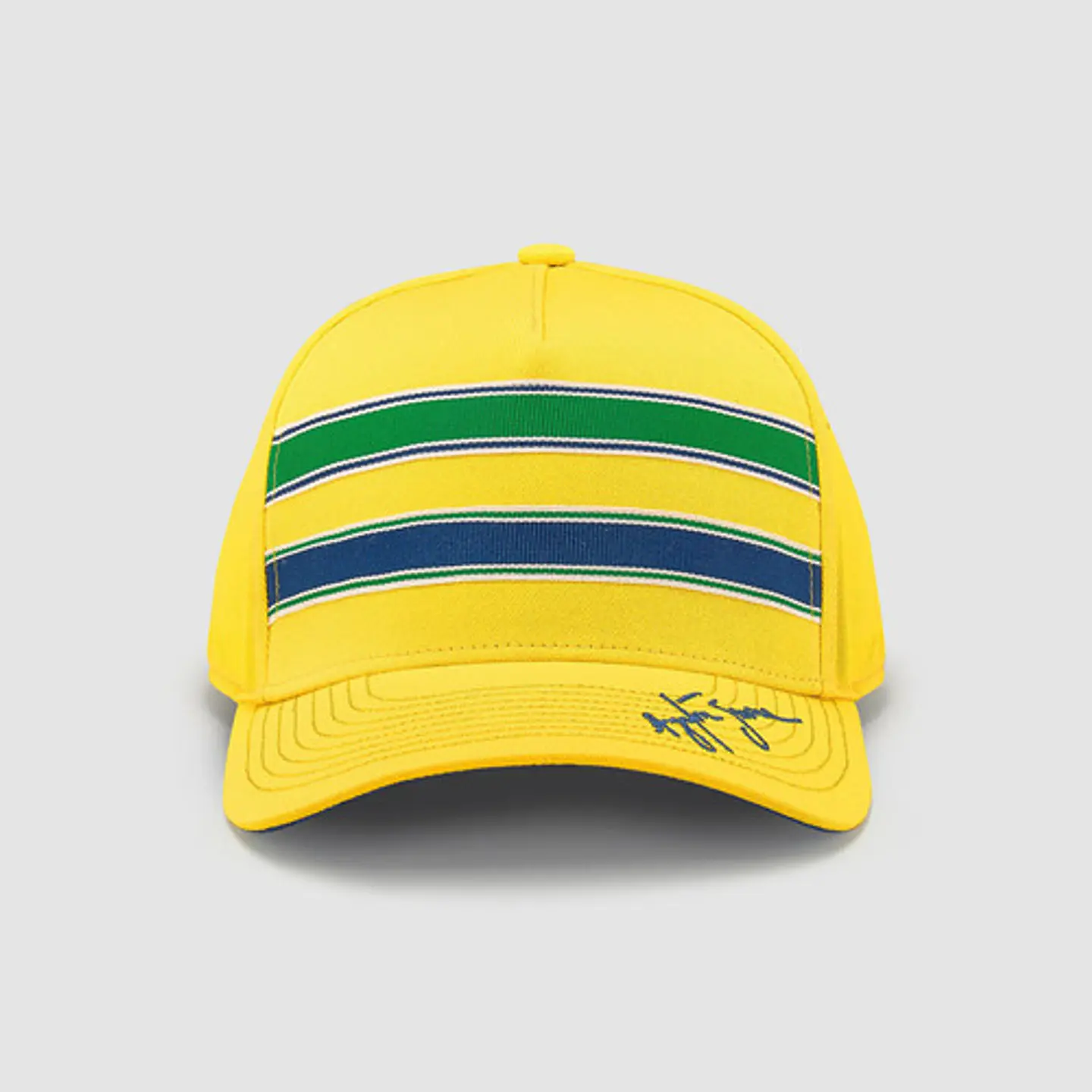Jockey Ayrton Senna Gorra Curva Amarillo Gorro Oficial 5