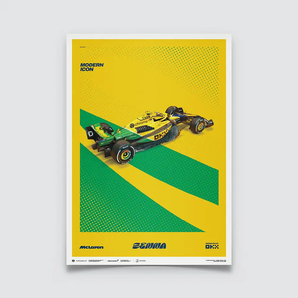 Cuadro Auto McLaren F1  Edición Senna + Marco 1