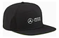 Jockey Mercedes Benz F1 Lewis Hamilton 44 Negro Gorro Plano - Miniatura 1