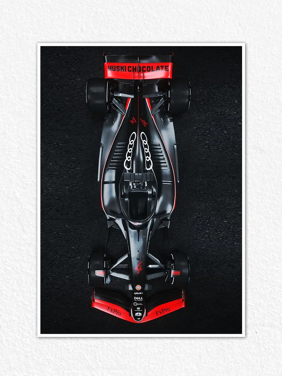Cuadro Audi Fórmula 1 Negro 2026 F1 + Marco 2