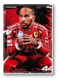 Cuadro Fórmula 1 Lewis Hamilton 44 Rosso Corsa F1 + Marco - Miniatura 1