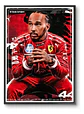 Cuadro Fórmula 1 Lewis Hamilton 44 Rosso Corsa F1 + Marco - Miniatura 2