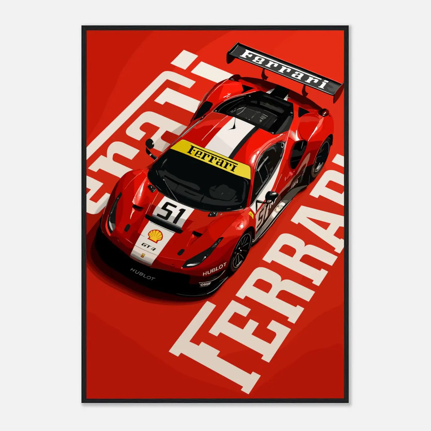 Cuadro Auto Ferrari 458 GT3 + Marco 1