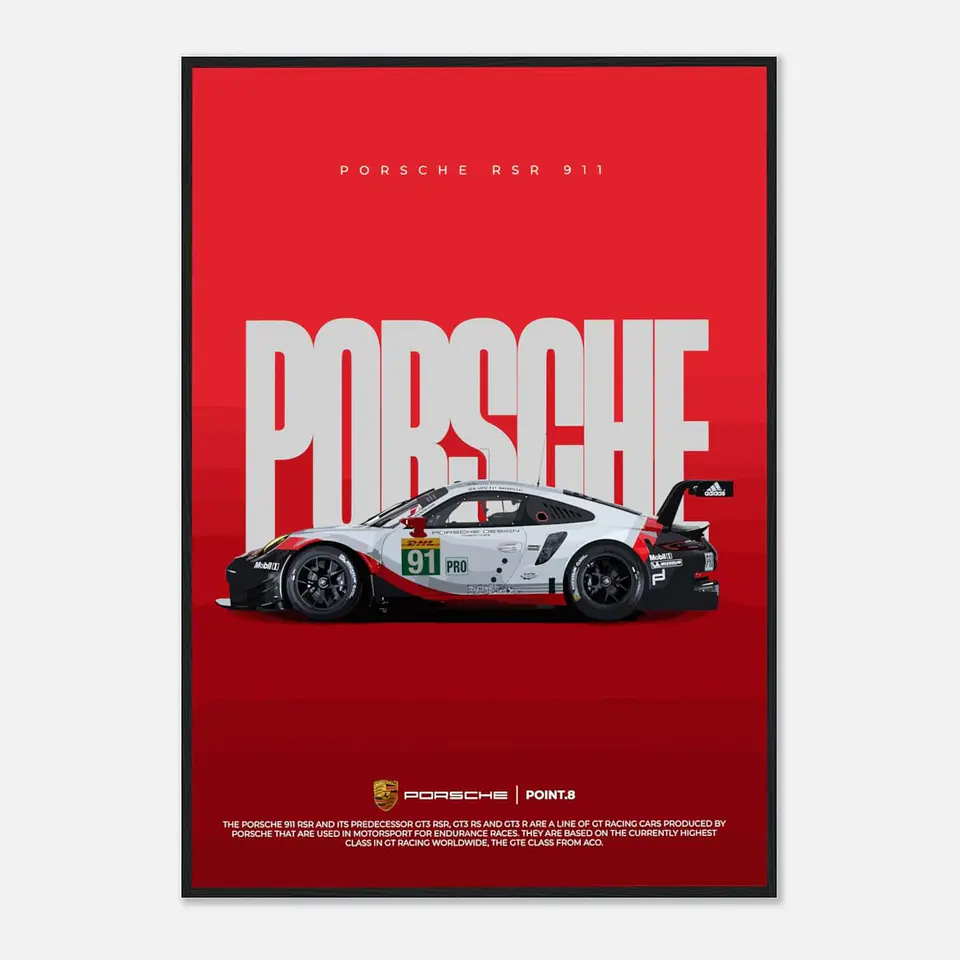 Cuadro Auto Porsche 911 RSR + Marco 1