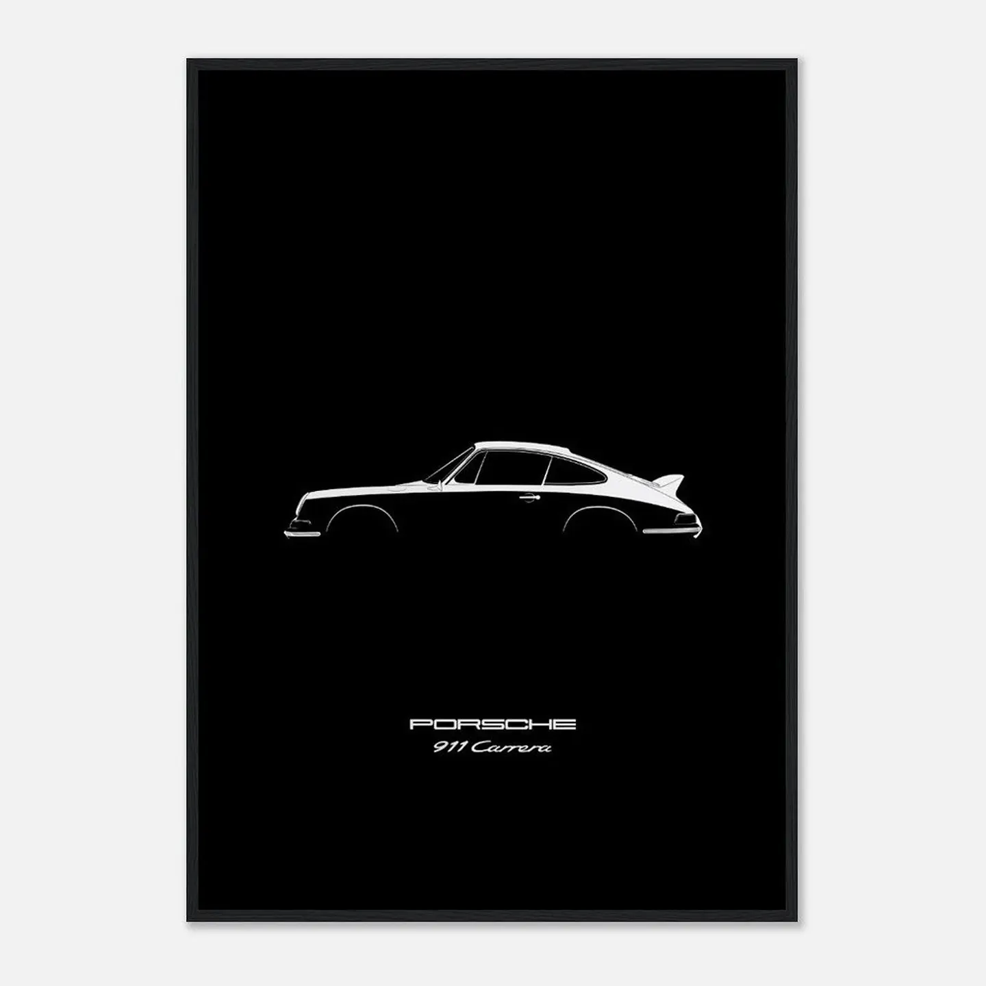 Porsche 911 Carrera siluta All black negro + Marco 2