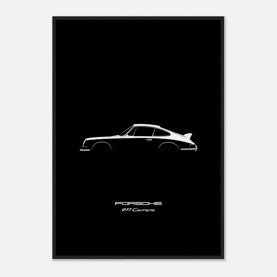Porsche 911 Carrera siluta All black negro + Marco 2