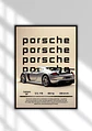 Cuadro Porsche Carrera Gt Plateado Deportivo + Marco - Miniatura 1