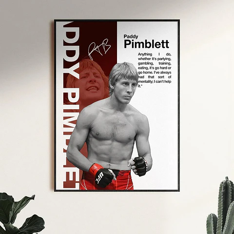 Cuadro De Paddy Pimblett Ufc I Peleador Mma + Marco