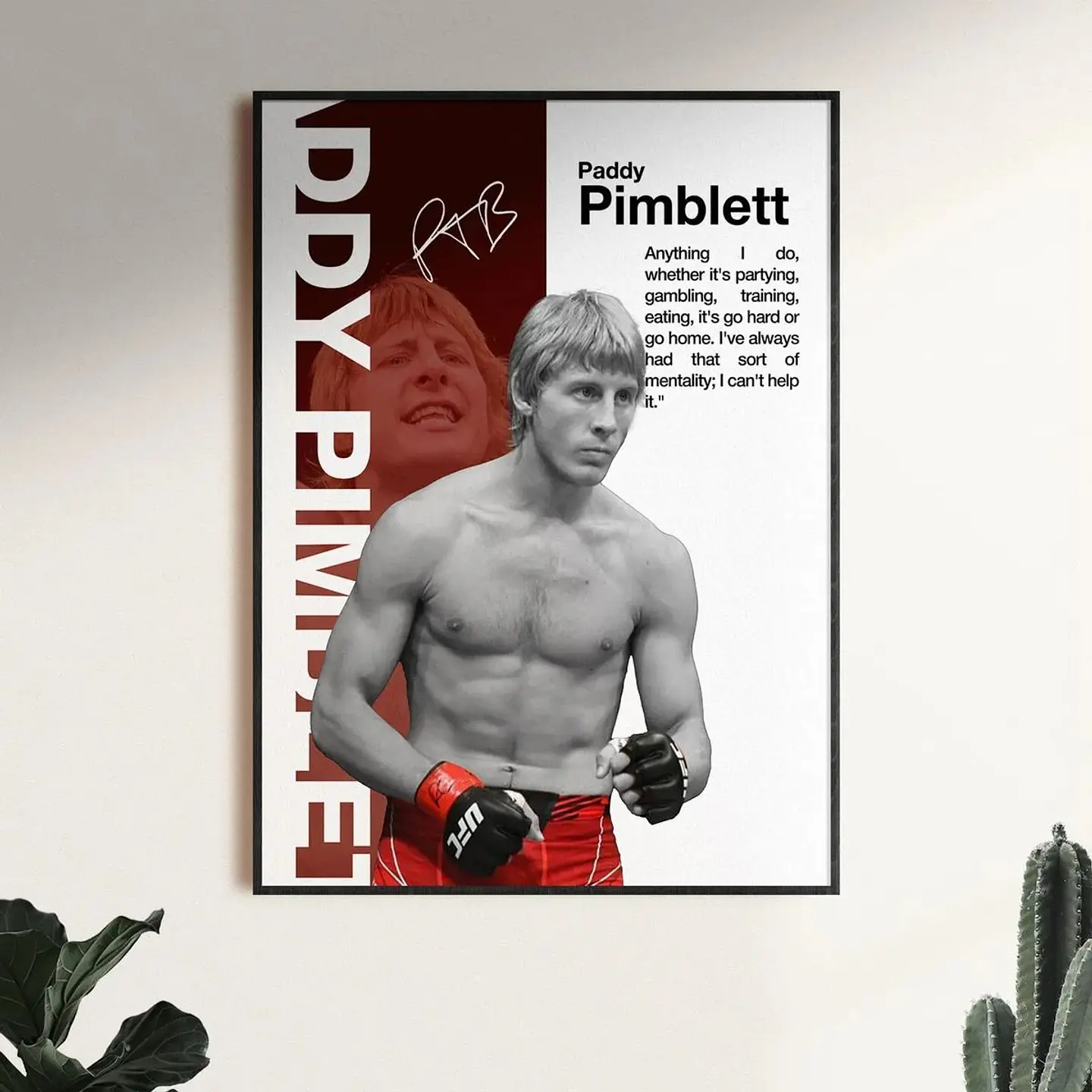 Cuadro De Paddy Pimblett Ufc I Peleador Mma + Marco 1