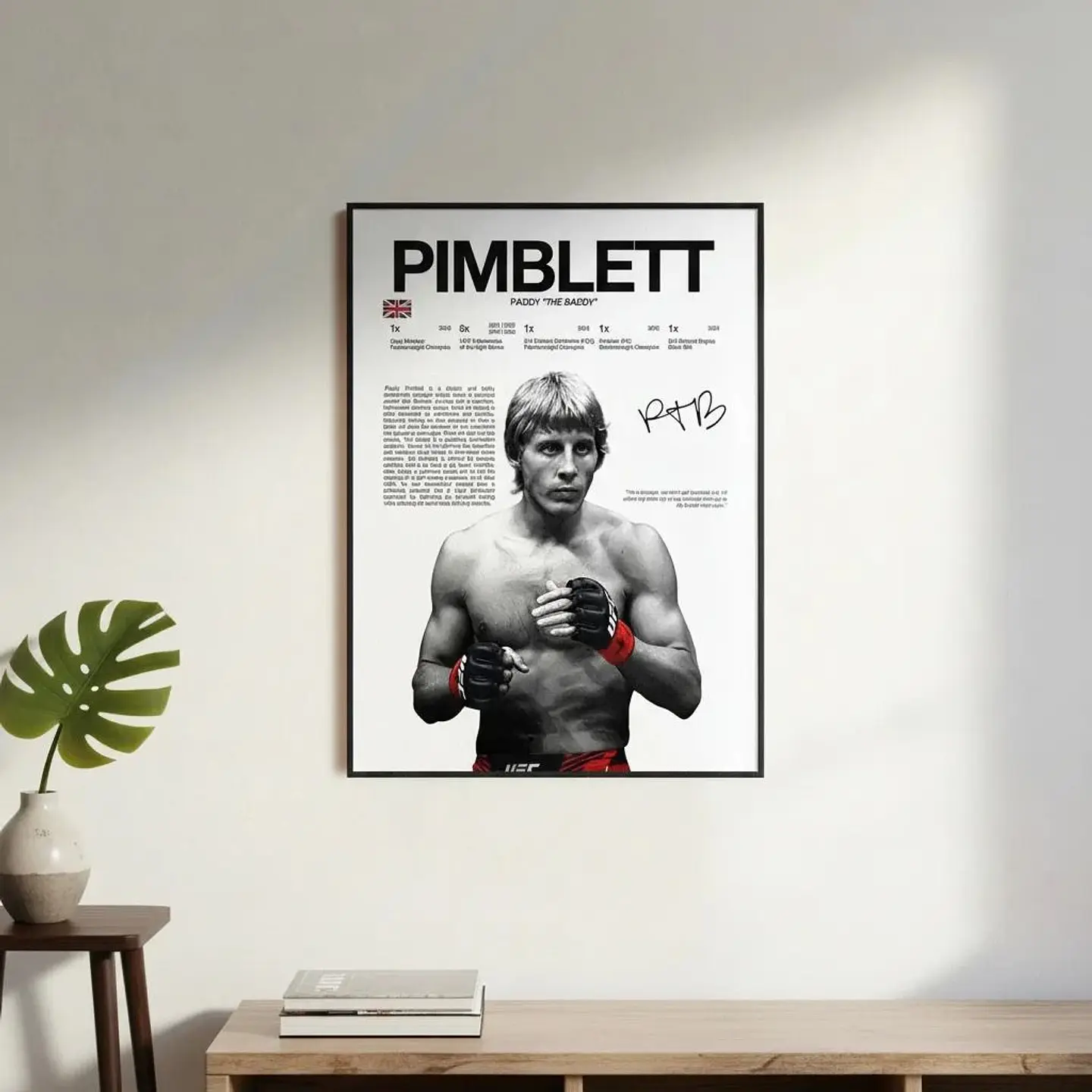 Cuadro De Paddy Pimblett Ufc II Peleador Mma + Marco 2
