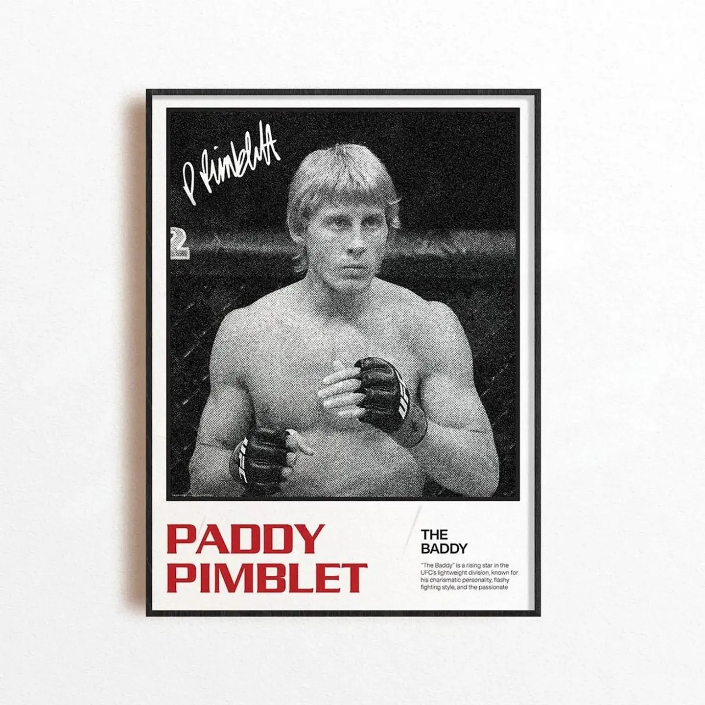 Cuadro De Paddy Pimblett Ufc III Peleador Mma + Marco 1