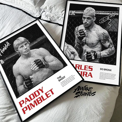 Cuadro De Paddy Pimblett Ufc III Peleador Mma + Marco